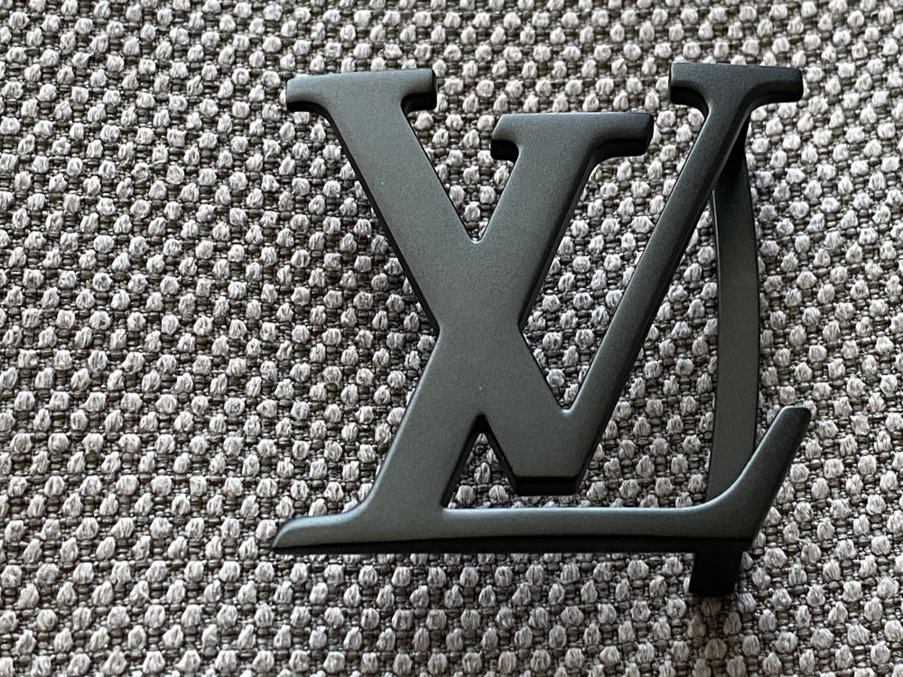Louis Vuitton 40mm LV Black Matte Belt Buckle