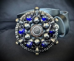 “Orbital Pressure” New OOAK Industrial Belt Buckle Blue Steel Darren McNeese