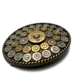 Bullet Casing Belt Buckle Western Cowboy Heavy Duty