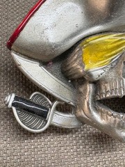 Pirate Skull Skeleton and Swords Belt Buckle 1997 Solid Fine Pewter colorful 4&Prime;