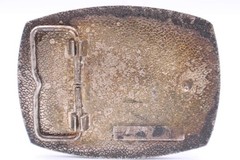 Vintage Western Cowboy Horse Pony Express Ranch Belt Buckle Metal Pewter Brass