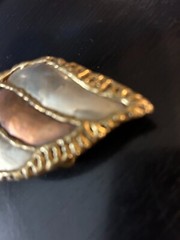 Vintage Collectible Three Tone Art Deco Metal Belt Buckle