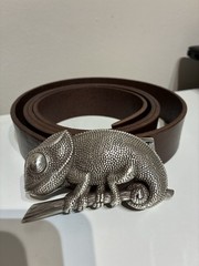 Chameleons Belt Buckle – Artistic Silver Finish