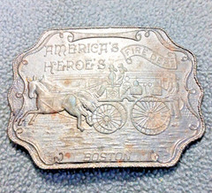 Vintage Belt Buckle Americas Heroes – Fire Department BOSTON Horse & Carriage