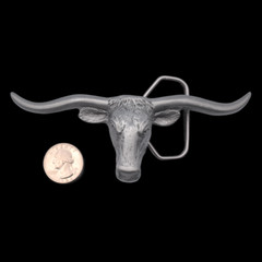 Longhorn Bull 3D Belt Buckle