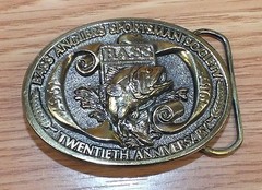 Bass Anglers Sportsman Society Twentieth Anniversary 3D Belt Buckle Only *READ*