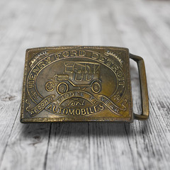 Vintage Ford Motor Company Model T Detroit Automobile Belt Buckle