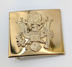 VTG Vanguard V-21 US Military Eagle Great Seal Belt Buckle Gold Tone Made in USA