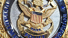 MUST SEE CREAM PUFF DEPARTMENT OF THE INTERIOR PARKS POLICE BELT BUCKLE X12/H