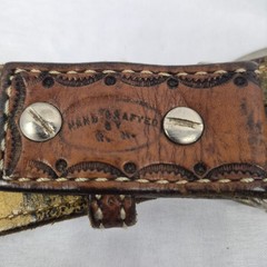 GWRRA 30th Eagle Biker Belt Buckle w/ Handmade Leather Belt USA Made Gold Wing