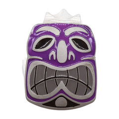 Men Women Silver Metal Belt Buckle Tiki Mask Statue Animation Travel Vacation
