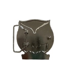 Owl Belt Buckle Hootie Metal Enamel Vintage