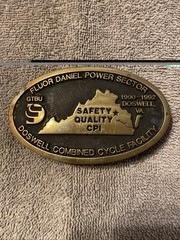 Solid Brass Fluor Daniel Virginia Power Sector Safety Quality Belt Buckle