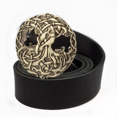 World Tree german silver belt buckle, Scandinavian Nordic Celtic runic Tree