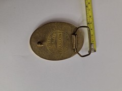Vintage GOLF belt buckle BRASS 19th century image BARLOW grandpacore 80s