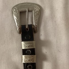 Belt Buckle Set 2 In Wide. Comes with Worn Belt for Parts 30 In Length