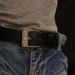 German silver belt buckle « Bayurok », Pin type, Ukrainian frame type belt buckle