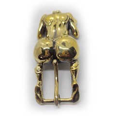 Woman Body Back Side Erotic Brass Belt Buckle