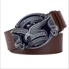 Second Amendment Buckle and Belt Set, Classic American Biker Accessory