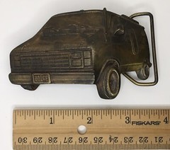 1979 Dodge Van Belt Buckle Indiana Metal Craft 093 Heavy Dimensional Vintage