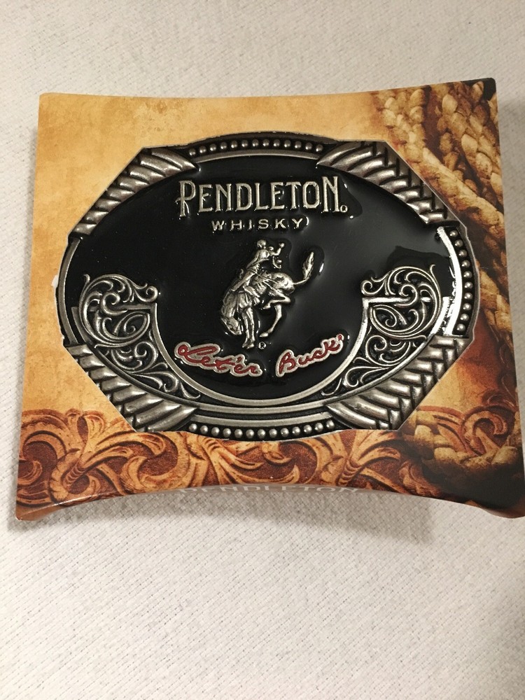 Pendleton Whisky Belt Buckle Let&rsquo;er Buck Whiskey Montana Silversmiths 2020 LE