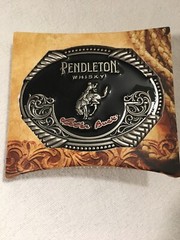 Pendleton Whisky Belt Buckle Let&rsquo;er Buck Whiskey Montana Silversmiths 2020 LE