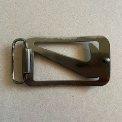 Nike Swoosh Belt Buckle Silver Metal Clip Buckle