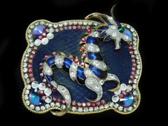 SL07159 REALLY NICE **DRAGON** ORNAMENTAL CRYSTALS FASHION ART BELT BUCKLE