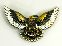 Flying Eagle antique brass belt buckle