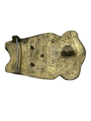 Vintage Lion Head Belt Buckle Brass Very Old Heavy Duty