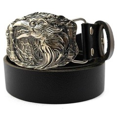 German silver belt buckle Raven, Crow belt buckle, Blackbird buckle