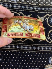 Western Buckle Gold Silver Red Bull Rider Cowboy Buckle Fit 2 » Hebilla Vaquero