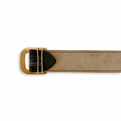 Gucci Gg Logo Buckle Leather Belt Brown Gold Hardware Made In Italy