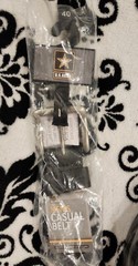 NEW OFFICIAL US ARMY Leather Belt & Buckle solid Black Size 40 Casual NWT