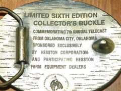 1980 Brass Belt Buckle – HESSTON NATIONAL FINALS RODEO 6th Edition