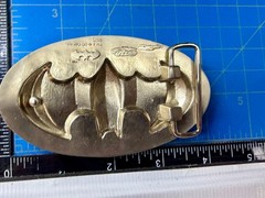Batman DC Comics Superhero S07 Black & Silver Color Used Oval Belt Buckle
