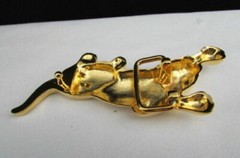 New Men Women Fashion Buckle Gold Metal Panther Narrow Skinny Belt Safari