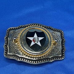 Western Style Belt Buckle US Army 2nd Infantry Division Logo