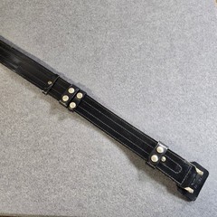 Vintage Black Leather Duty Utility Belt Double Prong Buckle Sz 36 Don Hume Mod