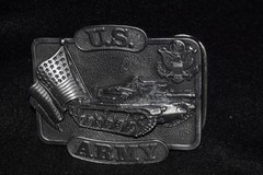 Bergamot 1982 U.S. ARMY(K-132 Hand Made In USA Pewter)Belt Buckle..