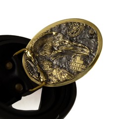 Raven skull brass belt buckle, mythology bird, Gothic Floral Crow skull Design