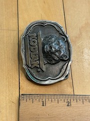 Vintage Great American Buckle Kodiak Smokeless Tobacco Bear Belt Buckle