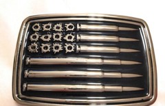 Flag bullets belt buckle military army navy marines AF US Seller patriot police