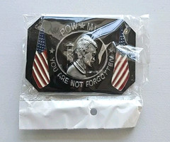New Military POW * MIA Belt Buckle « You Are Not Forgotten » Patriotic USA Flag