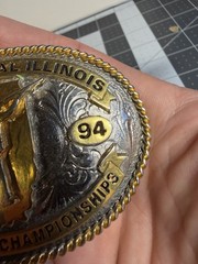 Vintage 1994 68th Annual Illinois State Skeet Championships Belt Buckle