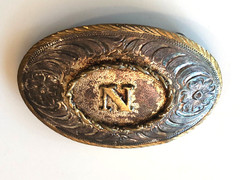 Cowboy Letter N Rodeo Bull Rider Award Style Belt Buckle