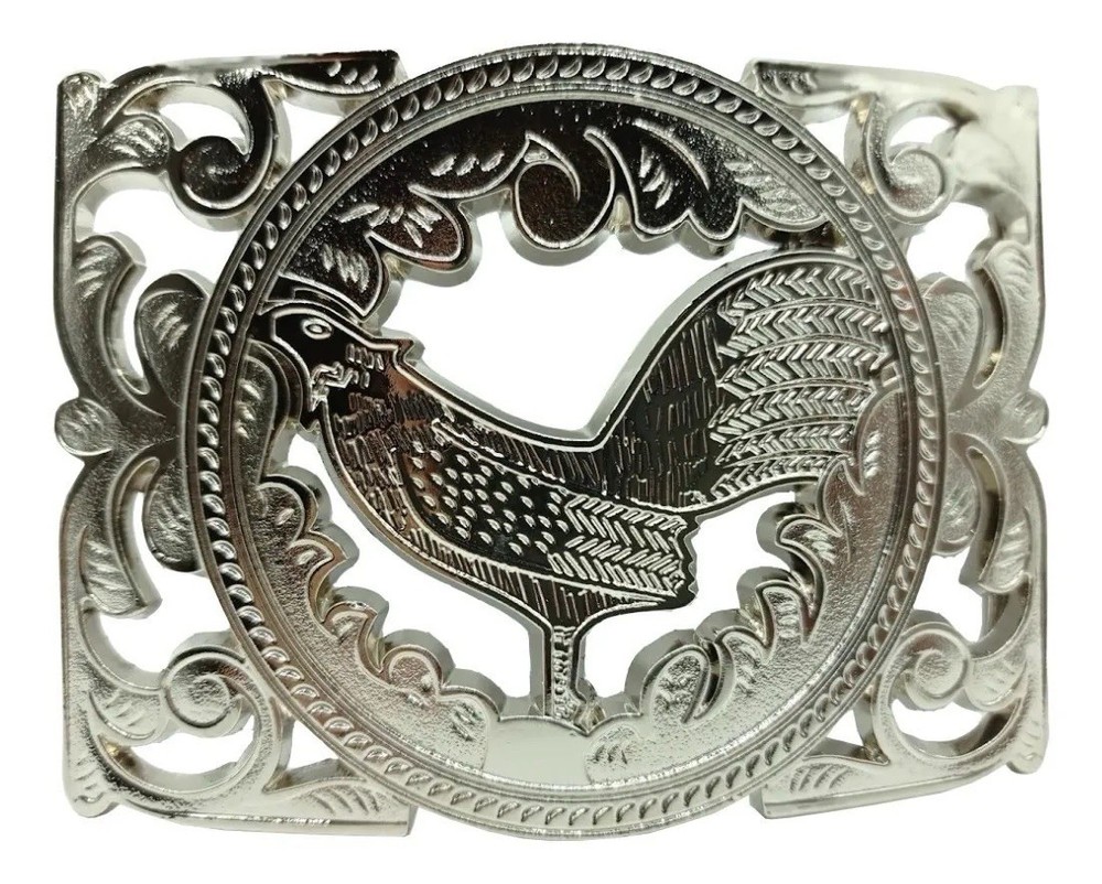 Mexican Gallo Chicken Charro Cowboy Belt Buckle Hebilla Vaquera Made In Mexico
