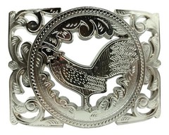 Mexican Gallo Chicken Charro Cowboy Belt Buckle Hebilla Vaquera Made In Mexico