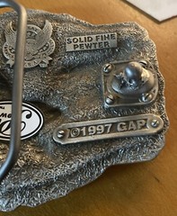 Great American Product Gap 1997 Pure Pewter Bald Eagle Belt Buckle Vintage