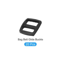Bag Belt Glide Buckle (1.5cm/0.6&Prime;) 20Pcs, Plastic Adjustable Buckle Fasteners